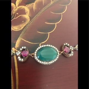 Bracelet 925 Silver Bronze Turkish Emerald Topaz Ruby